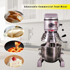 10 Qt Planetary Stand Mixer with Guard and Standard Accessories 3 Speed Adjustable RPM Alluminum Alloy 1/3 HP Made in Taiwan