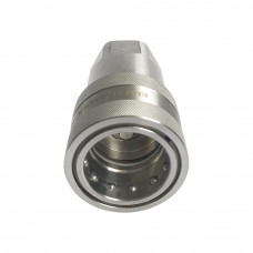 1" NPT Stainless Steel ISO A Hydraulic Quick Coupling AISI316 Socket 2175PSI
