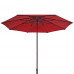 9' Aluminum Manual Lift Umbrella Outdoor Commercial Parasol - Wine Red