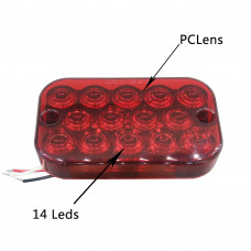 5 Inch Square Trailer Truck Led Stop Turn Tail Lights