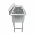 74 3/4" 18-Ga All Stainless Steel 3 Compartment Sink Right Drainboard