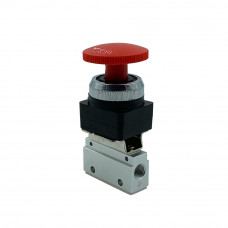 Mechanical Valve 2/2 Way 1/8"NPT With Lock Button Type