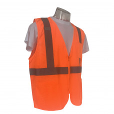 L Safety Vest Value Type R Class 2 orange Mesh with 3 Pockets