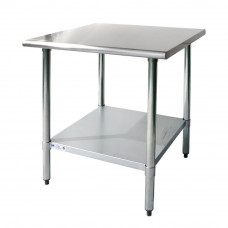 24" x 30" 18-Gauge 430 Stainless Steel Commercial Kitchen Work Table