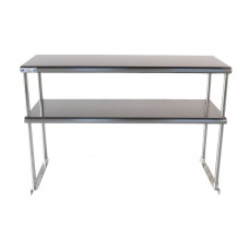 Stainless Steel Double Deck Overshelf - 14" x 48" x 32"