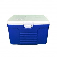 58Qt Portable Blue Ice Chest Cooler with Lid Poly Urethane