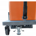 118" High Semi Electric Stacker With  Fixed Legs And Adjustable Forks  2200lbs Capacity