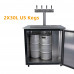 TWELVETAP- 6 Keg Capacity beer dispenser-Assembled fridge beer cooler dispenser Double Faucet machine