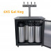 TWELVETAP- 6 Keg Capacity beer dispenser-Assembled fridge beer cooler dispenser Double Faucet machine