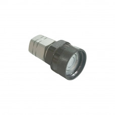 Connect Under Pressure Hydraulic Quick Coupling Flat Face Carbon Steel Socket 4785PSI 1/2" Body 1/2"NPT ISO 16028