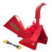 4'' Capacity PTO Wood Chipper Shredder Gravity Feed for 3 Point Hitch Tractor Alloy Steel Blades Cut Tree Mulcher 360 Outlet Rotation