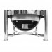 6.5 QT Stainless Steel Round Chafer W/Hinged Glass Dome Cover