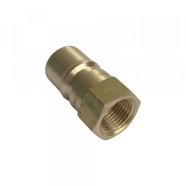 3/8" NPT ISO B Hydraulic Quick Coupling Brass Socket Plug 2610PSI