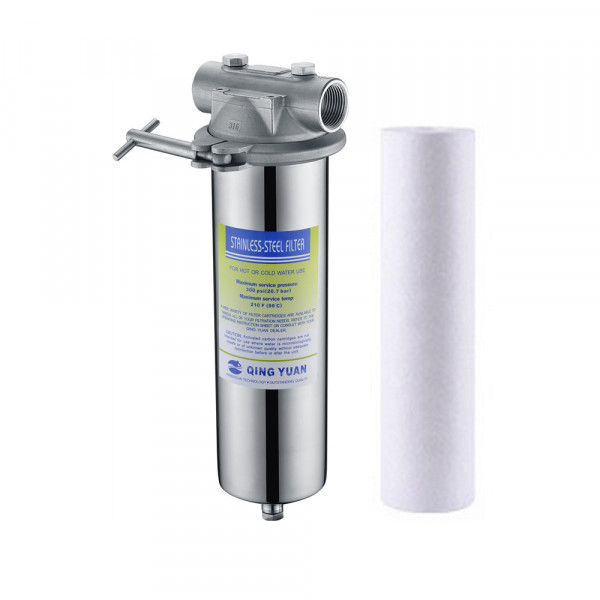 Stainless Steel Water Filter Standard 10" Cartirdge 1" npt With PP