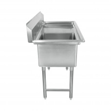 38 3/4"18-Ga SS304 1Compartment Commercial Sink With 1Right Drainboard