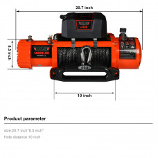 14500 lbs 12V DC Pulling Electric Winch for ATV UTV Synthetic Rope