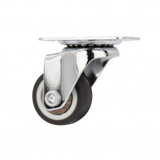  4 Pack 1'' Swivel Plate Caster 22lb Capacity Brown TPR 