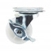 1.5'' Swivel Plate Caster With Side Brake 50lbs Capacity Polypropylene